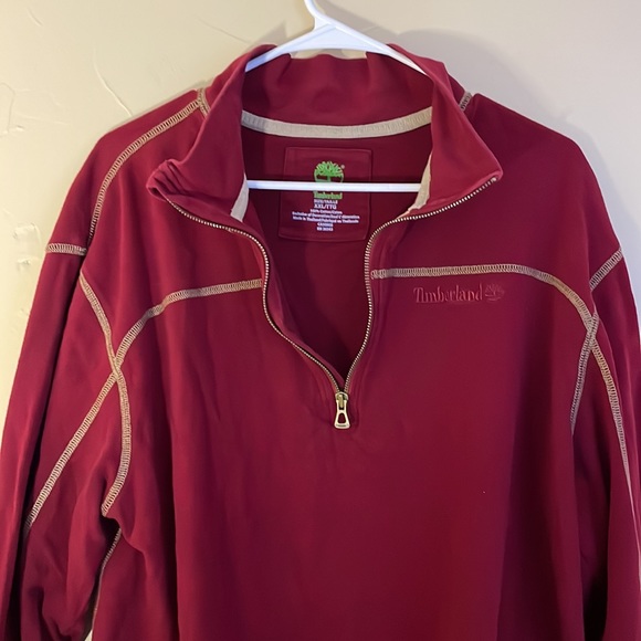 Timberland Other - Timberland Mens Sz XXL Pullover Zip Up Sweater Red Maroon